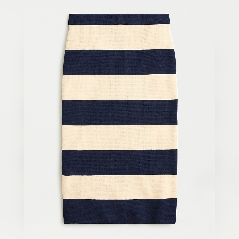 J. Crew Women's Sweater Skirt Rugby‎ Stripe Pencil Size S Sailorcore Preppy